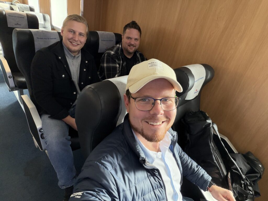 Three of our technicians took the ferry over to Denmark